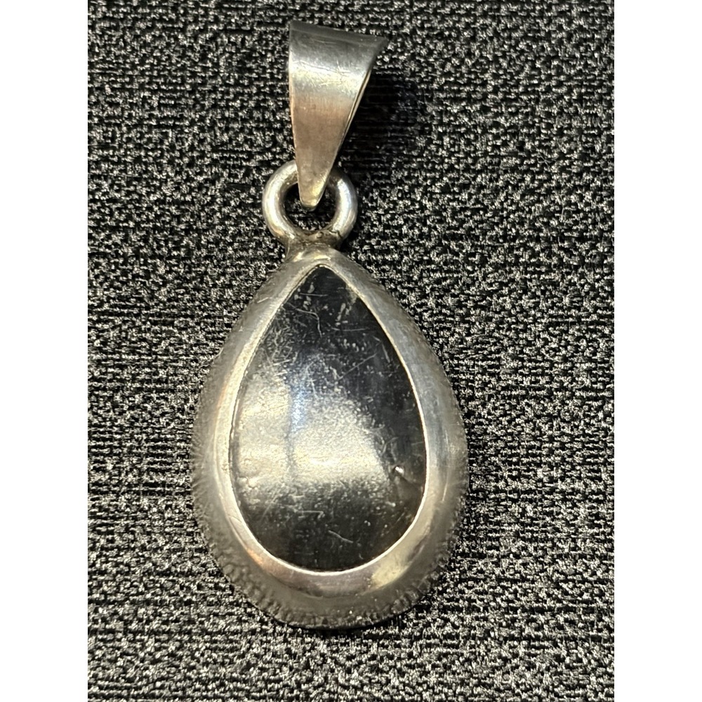 Vintage ATI Mexico 925 Sterling Silver Teardrop Pendant